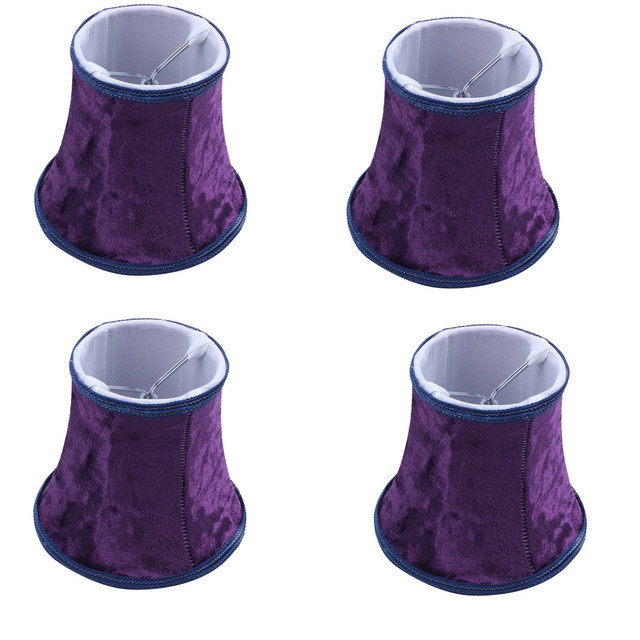 BAAU 4er Set Stoff-Clip-on-Lampenschirm E14 in Kegelform, handgefertigter Lampenschirm für moderne Wandleuchten, Dunkel - Bild 1