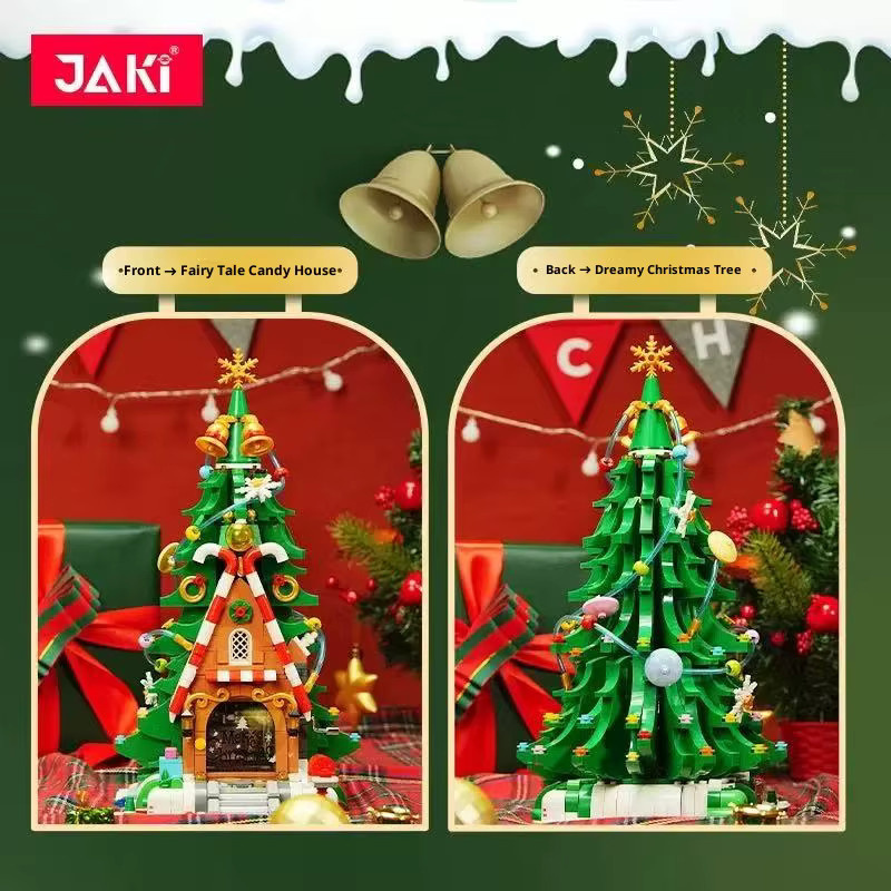 JAKI Weihnachtsbausteine Baummodell Montagespielzeug mit Spieluhr-Funktion in Mehrfarbig - Bild 2