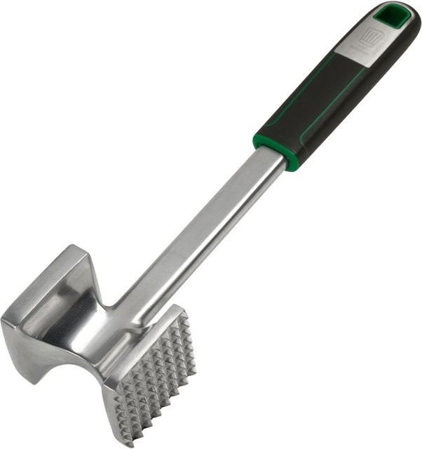 Fackelmann Fleischklopfer aus Aluminiumguss und Edelstahl, Farbe: Silber, Grau, Grün, Höhe: 26,5 cm - Bild 1