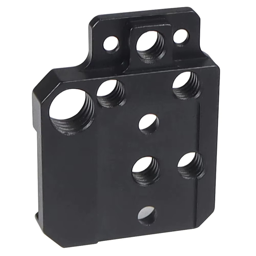 ALLOET Adapterplatte aus Aluminiumlegierung mit 1/4 und 3/8 Zoll Loch sowie Cold Shoe für DJI Ronin RS3, RS2, RSC2, SC und S Gimbal-Stabilisatoren in Schwarz - Bild 3