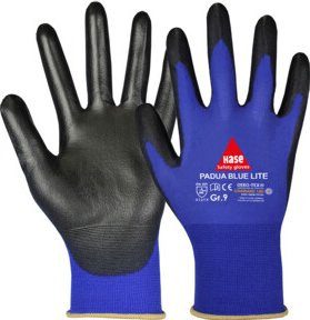 Hase Montagehandschuhe Padua Blue Lite in Blau, Größe 9, aus Nylon und Nitril - Bild 1
