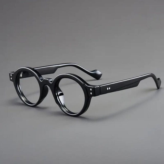 Bai Fen Bai Electronic 3C Flachglasbrille, runde Fassung, Vollrand, Kunststoff, Unisex, schwarz - Bild 1