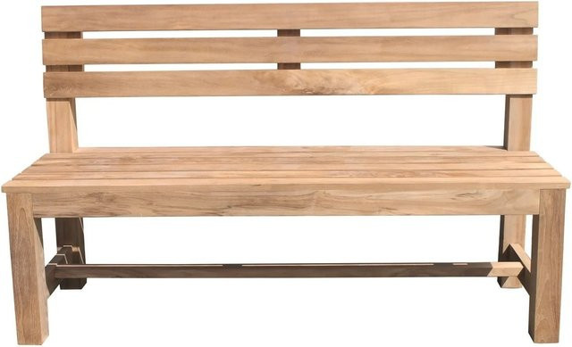 Lex Premium Massiv Teak Sitzbank in Natur für Garten und Terrasse, Breite: 120 cm - Bild 1