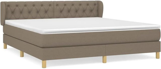 vidaXL Boxspringbett mit Matratze Hybrid-Design in Beige, B/T/H: 160 x 200 cm - Bild 1