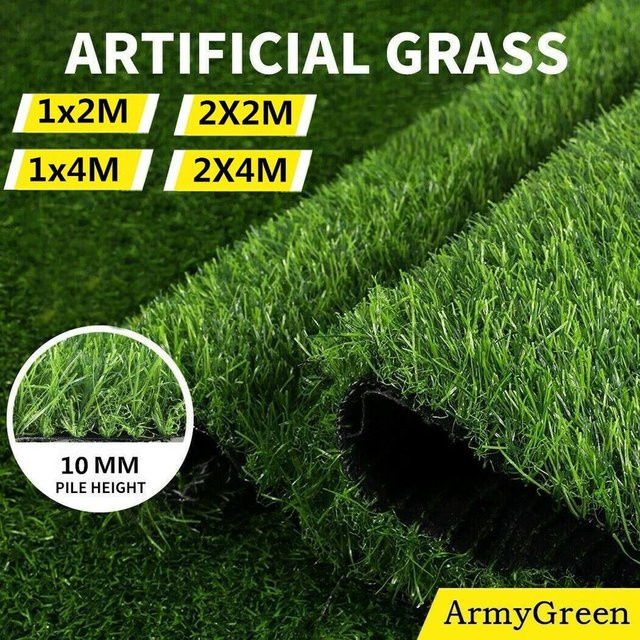 Crown Global Kunstrasenmatte Armeegrün 10 mm für Innen- und Außenbereich B x T: 2 x 2 m - Bild 1