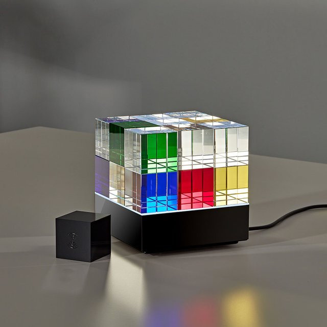 Tecnolumen MSCL 3/4 Cubelight Move LED-Tischleuchte Black mit Tunable White und Multicolor-Effekten - Bild 1