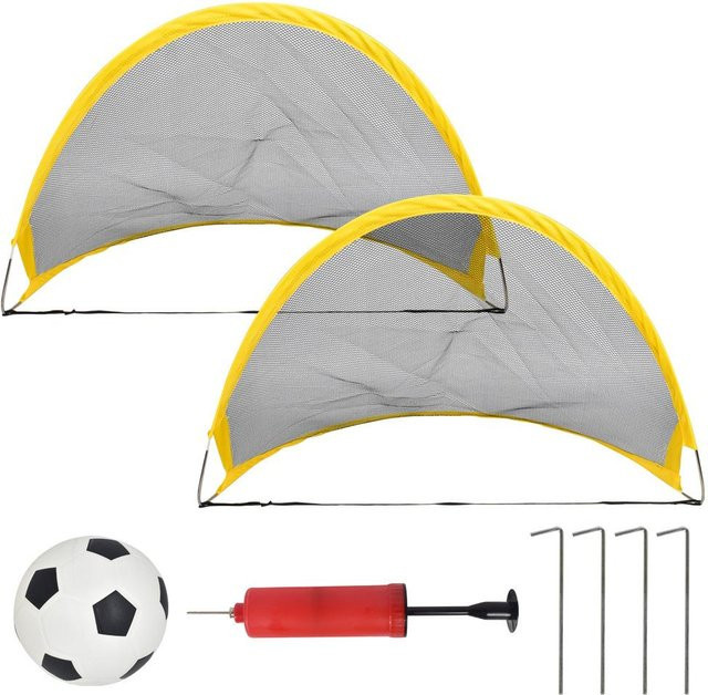 TOMTOP JMS Fußballtor-Popup Fußballtornetz 2-teiliges Set mit Fußball - Bild 1