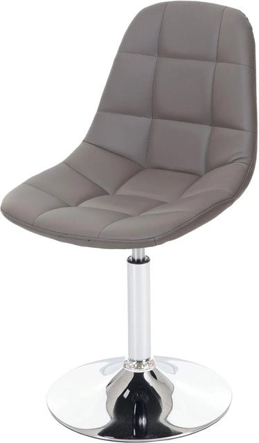 CHEFGASTRO Esszimmerstuhl im 50er Jahre Retro-Design aus Kunstleder in Grau, Höhe: 84 cm, Breite: 47 cm, Tiefe: 50 cm, Sitzhöhe: 46 cm - Bild 1
