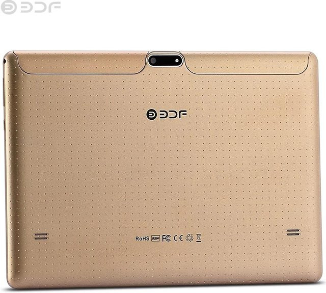 BDF 10,1 Zoll Tablet mit Android 12, Octa Core, 4GB RAM, 64GB Speicher, 4G LTE, Dual SIM, WiFi und Bluetooth in Gold inklusive Case - Bild 1