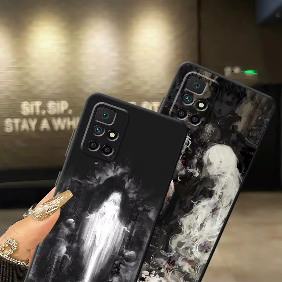 Weiche Handyhülle für Xiaomi Redmi 10 A1 A2 Plus 14C A4 K40 K80 Pro A3 9 13C 12C A5 mit Schwert und weißem Haar Hexe in Weiß - Bild 4
