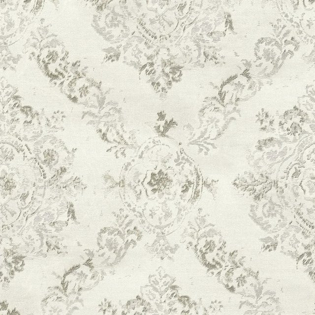 Profhome Barock Tapete Romantisch in Creme und Platin Beige mit floralem Muster, Vlies-Tapete, Breite: 0,53 m, Länge: 10,05 m - Bild 1