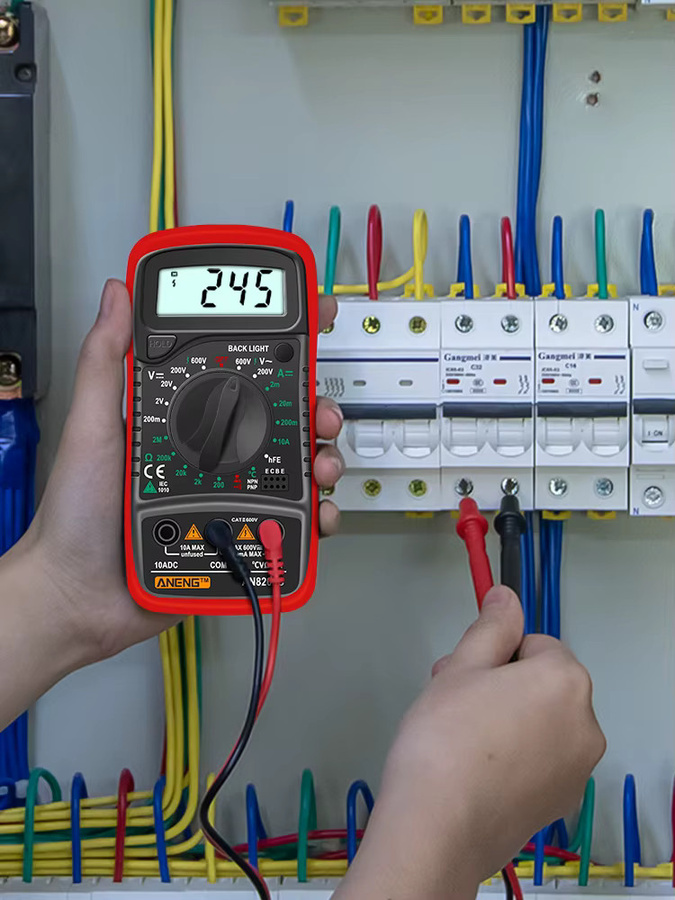 ANENG Professioneller digitaler Multimeter-Detektor in Rot mit LCD-Hintergrundbeleuchtung für AC/DC-Spannung, DC-Strom, Widerstand und Diodenprüfung - Bild 6