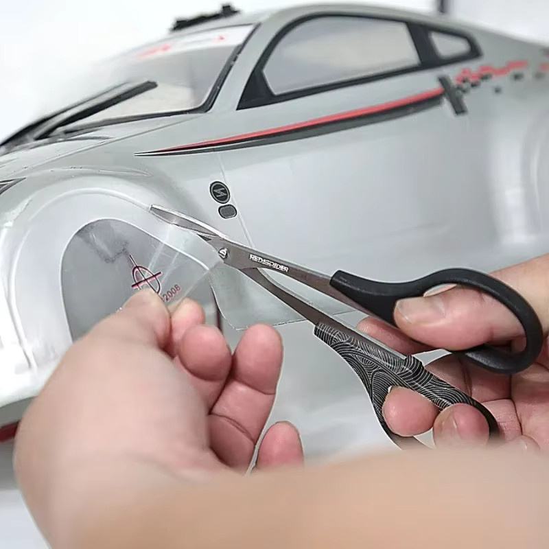 TIMEA RC Auto Karosserie-Schere, Gebogene Klingenschere, Metall, Schwarz, Zubehör - Bild 2