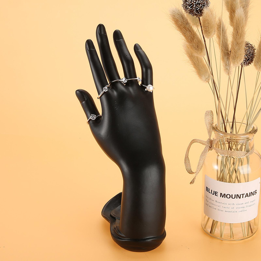 CosyHome Schaufensterpuppenhand aus Harz als Präsentationsständer für Schmuck und Ringe in Schwarz - Bild 2