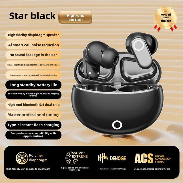 QUEED Wireless Bluetooth TWS In-Ear Kopfhörer mit Digital Display in Schwarz - Bild 1