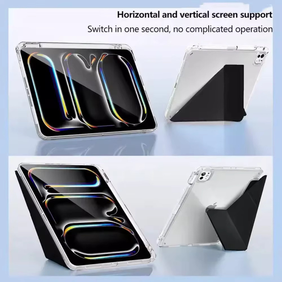 HD Acryl Schutzhülle für Apple iPad Air und Pro in Grau und Transparent - Bild 3