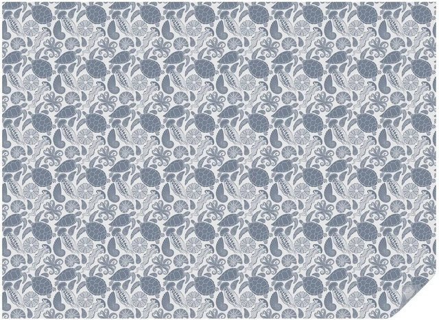 Tulup Fensterfolie Meeresleben Milchglasfolie Blau B: 200 cm, H: 146 cm - Bild 1
