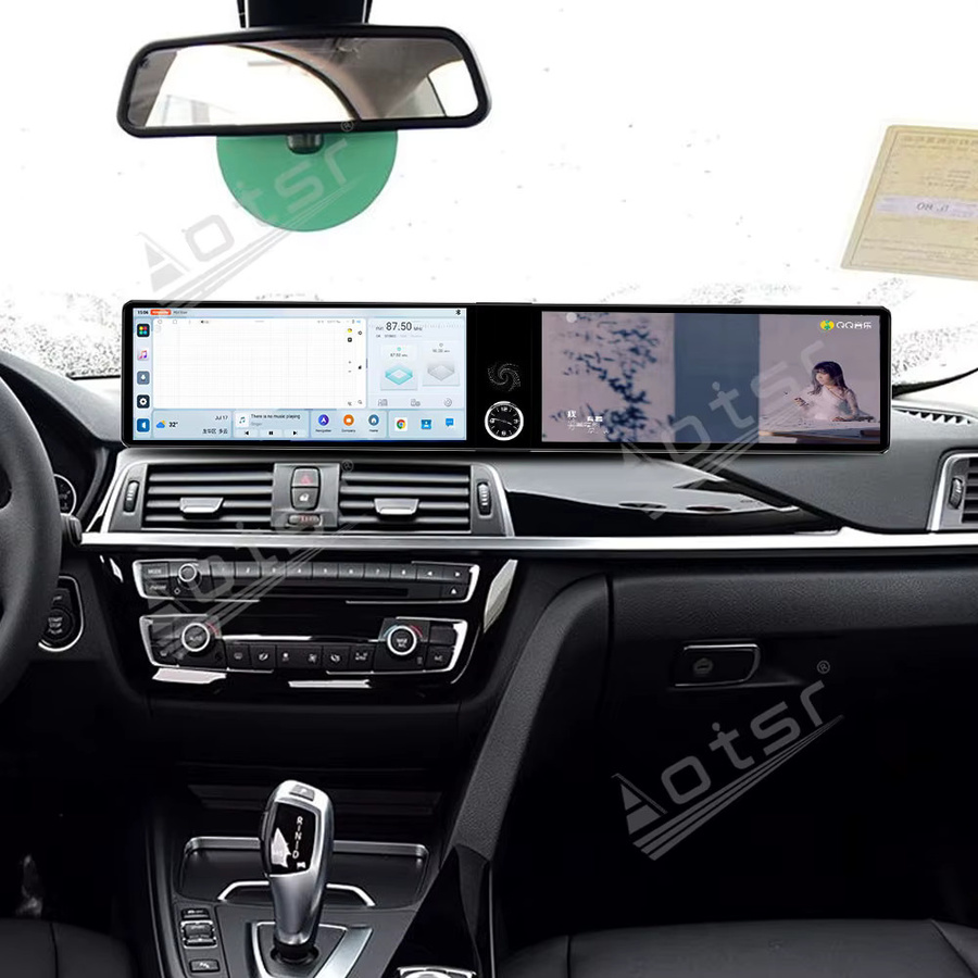 Aotsr Dual Screen Auto Radio für BMW 3er und 4er Serie F30 F31 F32 F34 F35 F36 (2013-2019) mit 12,3 Zoll Multimedia Einheit in Schwarz - Bild 3