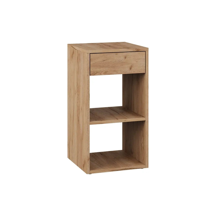 Vicco Nachttisch Dany in Eiche mit Goldakzenten und 1 Schublade, B/T/H: 35 x 65 x 45,2 cm - Bild 2