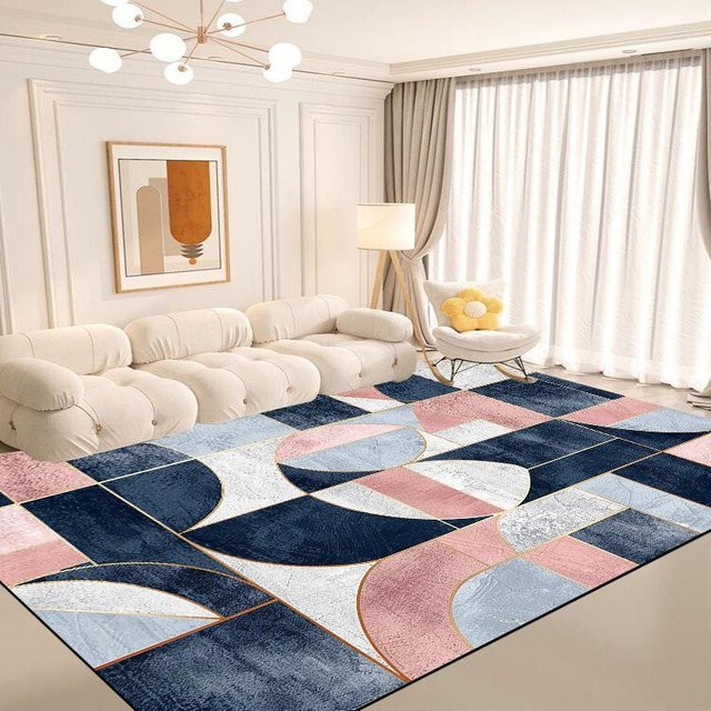Karpetti Weicher Teppich in Multicolour mit geometrischem Design, Rutschfest und Waschbar, B/T: 80 x 120 cm - Bild 1