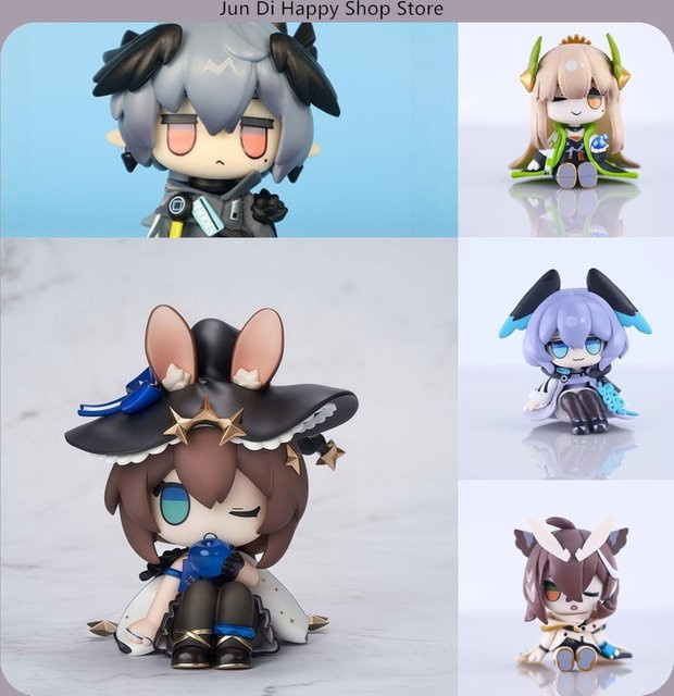 Bandai Arknights Chibi Super Deformed Anime Figur in sitzender Pose aus PVC, Multicolor - Bild 1