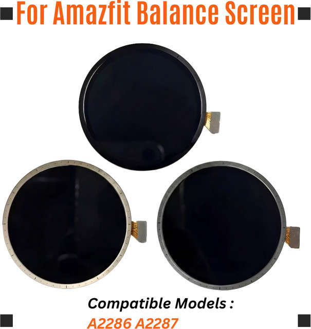 Amazfit Watch Balance LCD-Display Touchscreen-Digitizer-Baugruppe Ersatzteil in Schwarz - Bild 1