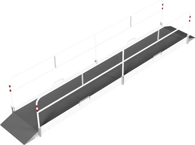Schake Grabenbrücke aus Aluminium in Silber, Breite: 1 m, Länge: 6,70 m - Bild 1