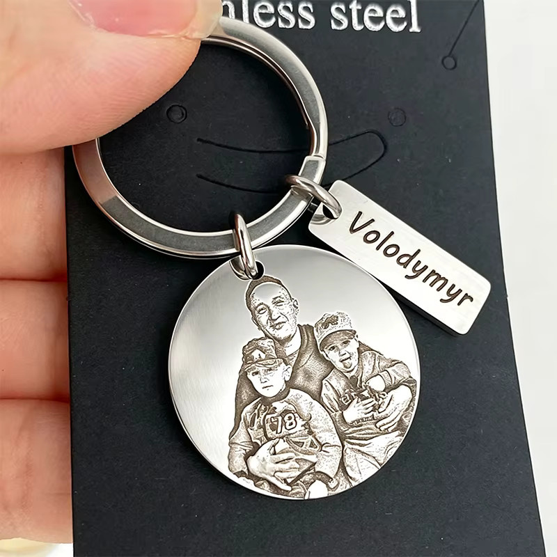 Schlüsselanhänger Edelstahl, personalisiert, Unisex - Bild 2
