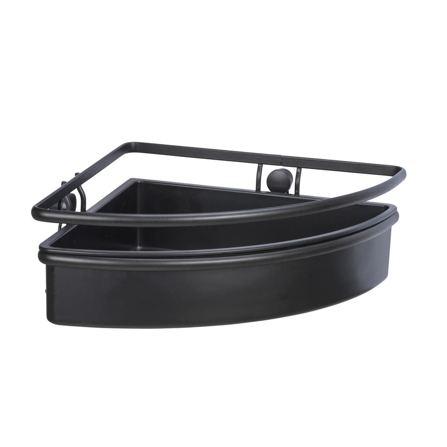 Wenko Eckablage Molinella für das Badezimmer aus Edelstahl und Kunststoff in Schwarz, B/T/H: 30 x 8 x 21,5 cm - Bild 2