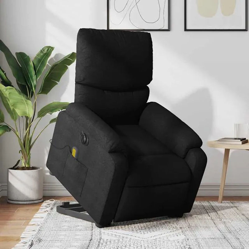 Vidaxl Elektrischer Massagesessel mit Aufstehhilfe in Schwarz - Bild 1