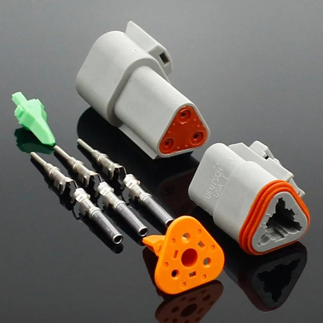 ELECAPITAL 1 Satz DT-Anschluss 3P wasserdichter elektrischer Anschluss für PKW und LKW in Grau - Bild 1