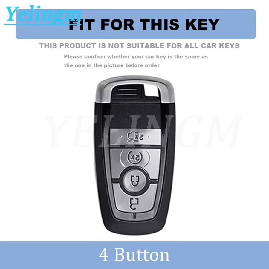 YELINGM 4-Tasten Schutzhülle für Autoschlüssel-Fernbedienung passend für Ford Explorer, Escape, Fusion, Bronco, F-150, Raptor, Sport, Edge und Lincoln Corsair - Bild 2