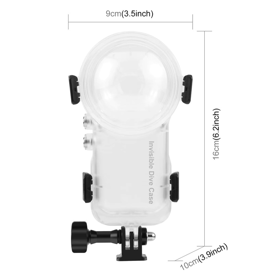 PULUZ Wasserdichtes Tauchgehäuse für Insta360 X4 Air 2025 Action-Kamera, transparentes versiegeltes Gehäuse für bis zu 50m Tiefe - Bild 2