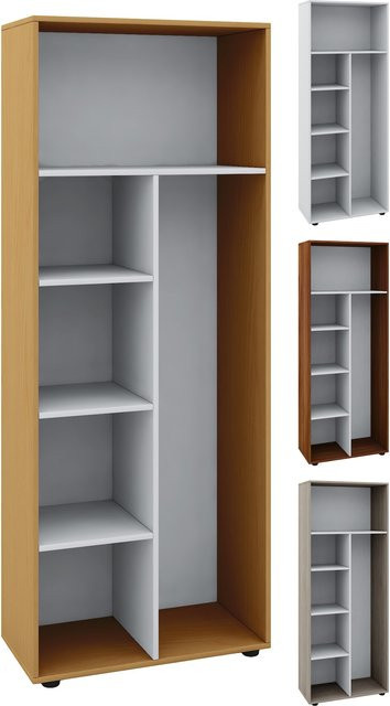 Vandol Holz-Besenregal mit 6 Fächern als Putzschrank ohne Türen, B/T/H: 70 x 40 x 178 cm - Bild 1