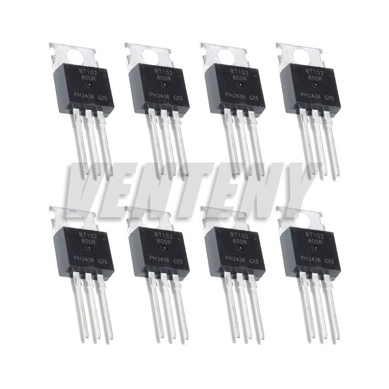VENTENY BT152-600R Thyristor im TO-220 Gehäuse, 10 Stück, Schwarz - Bild 2