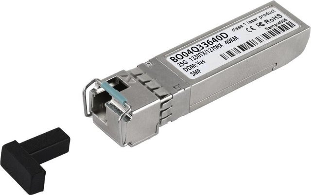 BlueOptics bidirektionaler SFP28 Transceiver 25GBASE-BX-D Singlemode Fiber TX1330nm/RX1270nm 40KM LC-Simplex in Silber (BO04Q33640D-BO) - Bild 1