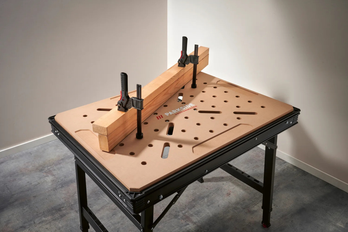 PARKSIDE PERFORMANCE Multifunktions-Werkbank PMFW 15 A1, klappbar und höhenverstellbar, B/H/T: 120 x 75 x 17 cm - Bild 2