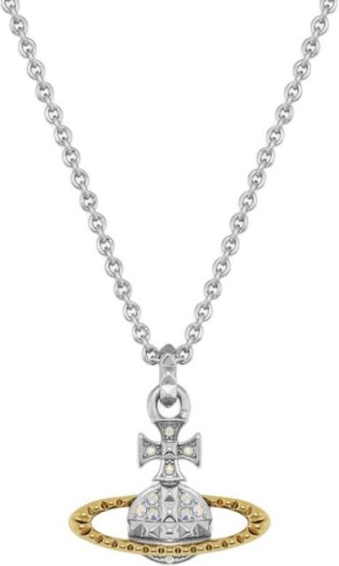 Vivienne Westwood Halskette, Gold und Silber, Kristall, Unisex - Bild 1