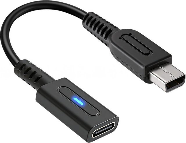 Nintendo USB-C PD Ladekabel für Wii U Konsole und Controller in Schwarz - Bild 1