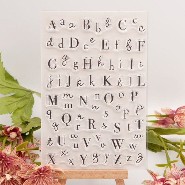 2 Stück Alphabet Buchstaben Stempel aus transparentem Silikon für Scrapbooking und DIY-Projekte - Bild 1