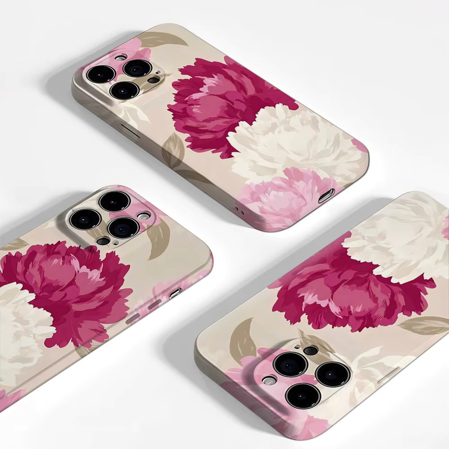 Robuste Magnetische Handyhülle mit Pfingstrosen-Design für iPhone 17 16 15 14 13 Pro Max Plus in Multicolour - Bild 3