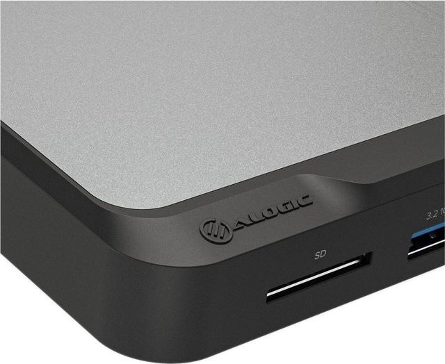 ALOGIC CH2 USB-C Dockingstation mit 2 x HDMI, 1GbE Ethernet und 4K UHD Unterstützung in Schwarz/Grau - Bild 1