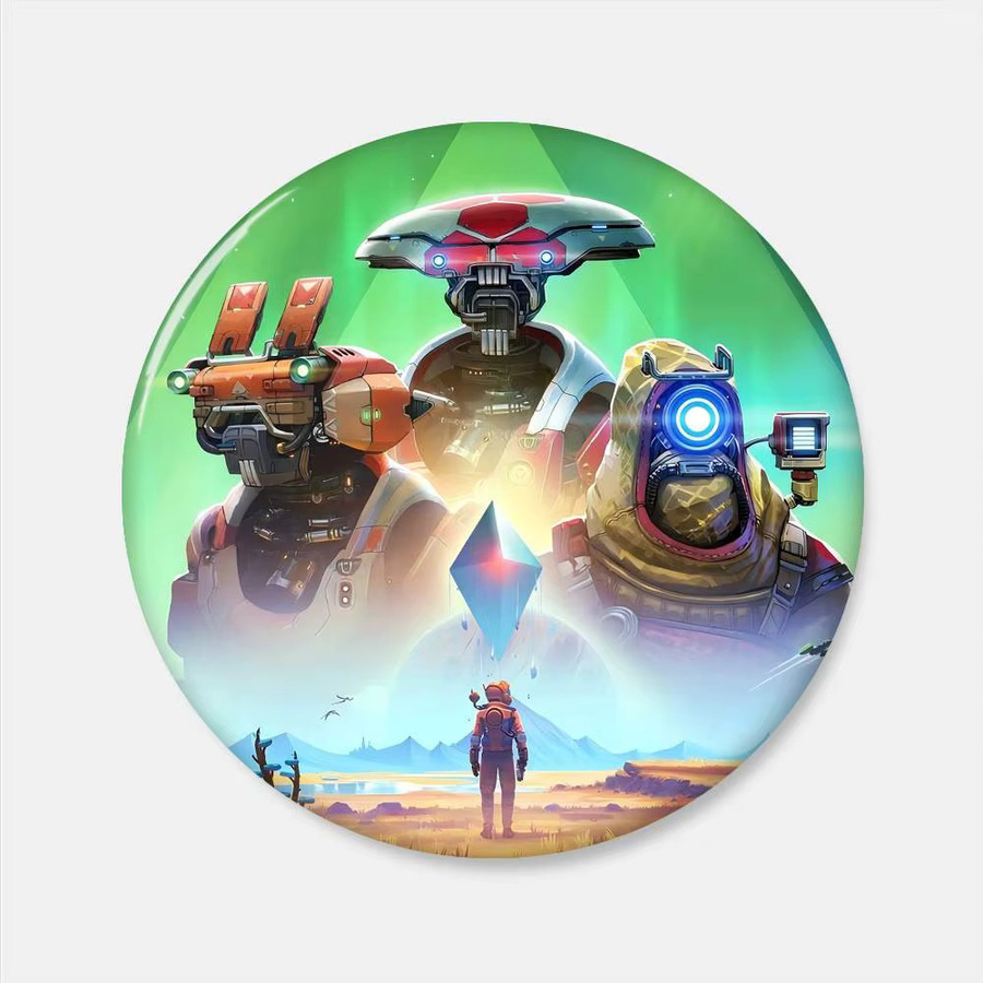Brosche No Man's Sky Weltraum-Spiel, Anime-Charakter, Unisex - Bild 4