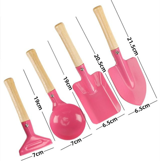 Fashnics Kinder-Strandspielzeug-Set, 5-teiliges Set, Metall, Holz, pink, ab 3 Jahre - Bild 1