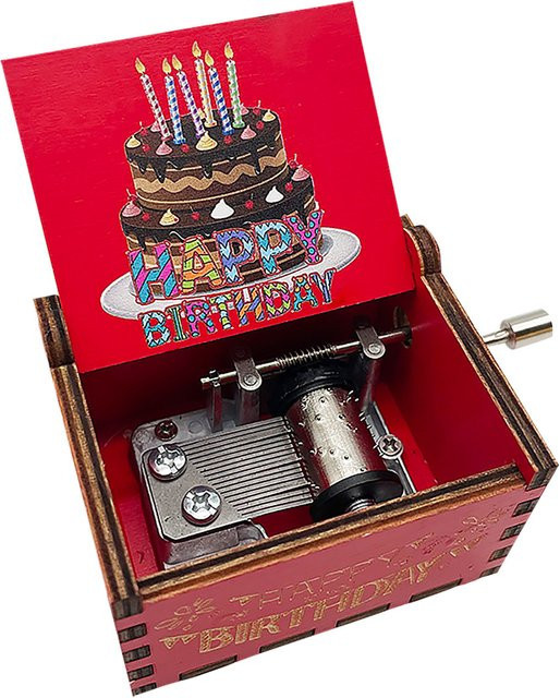Spieluhr Herzlichen Glückwunsch zum Geburtstag vom St. Benno Verlag in Mehrfarbig aus Holz und Metall - Bild 1
