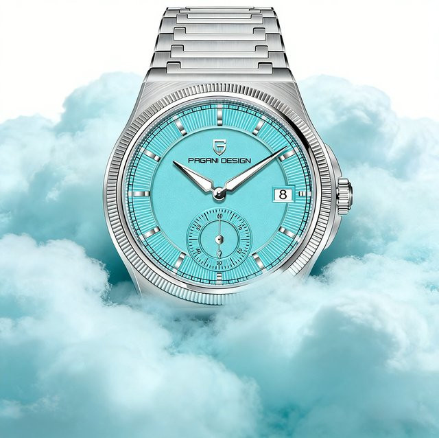 PAGANI DESIGN Armbanduhr Automatik, Edelstahl, Blau, Herren - Bild 1
