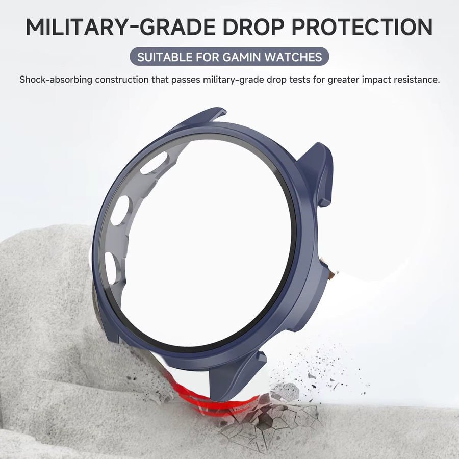 OAKCHARM Displayschutzhülle für Garmin Forerunner 165 mit gehärtetem Glas und PC-Gehäuse in Pink - Bild 3