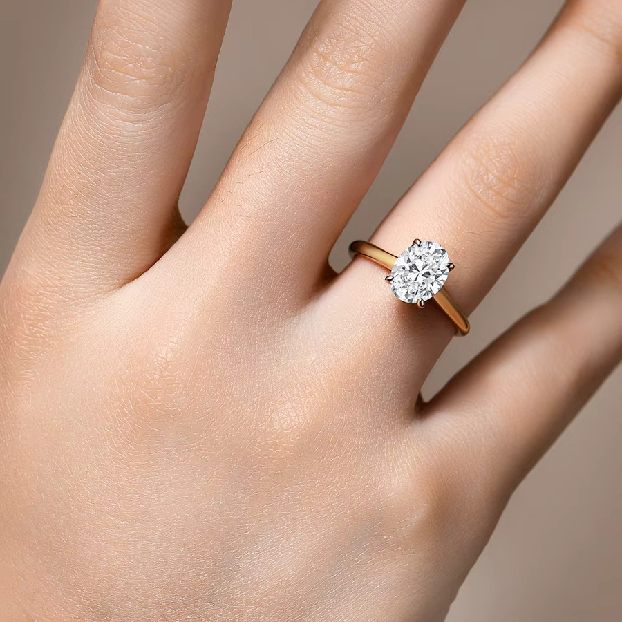 ATTAGEMS Moissanit-Ring, 925 Silber, Damen - Bild 2