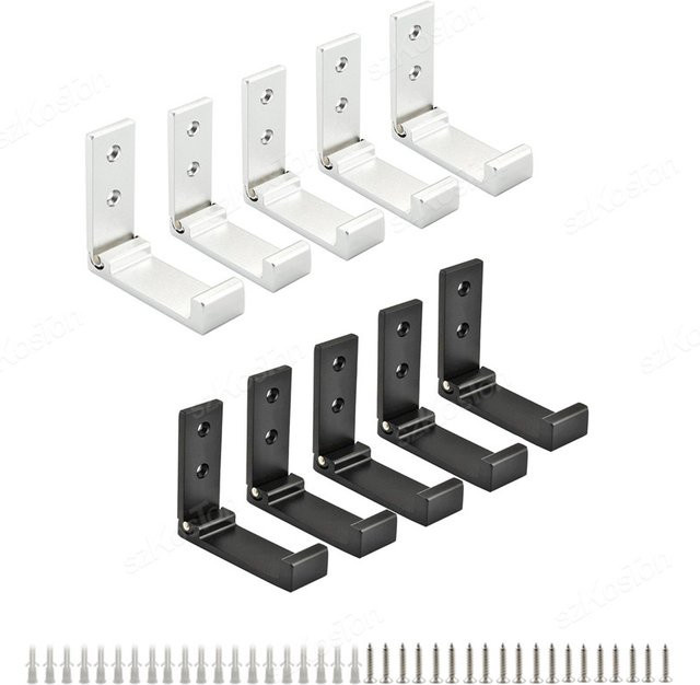 Ouliluye Klapphaken aus Aluminiumlegierung für Wand und Tür, Silber, Rostfrei - Bild 1