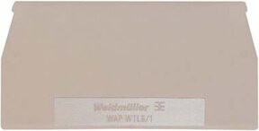 Weidmüller Abschlussplatte WAP WTL6/1 aus Stahl, Farbe: grau/beige, 20 Stück - Bild 1